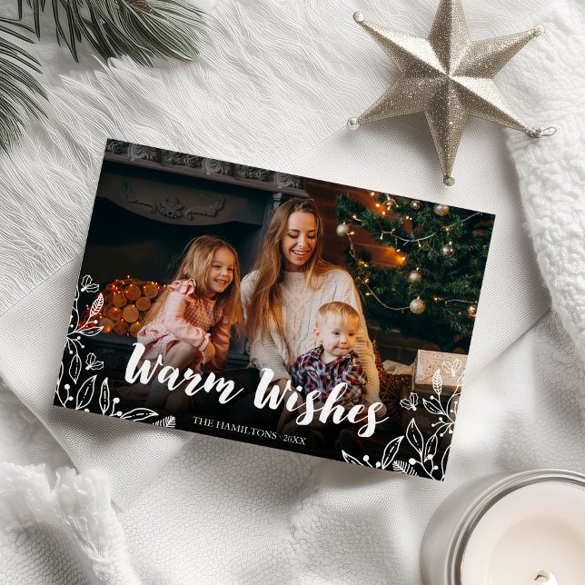 Invitación Deseos cálidos Navidades fotográficos de invierno (Subido por el creador)