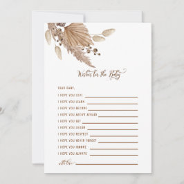 Invitación Deseos de Baby Shower por el bebé Pampas III