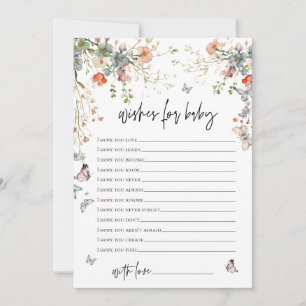 Invitación Deseos de Baby Wildflower Baby Shower