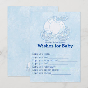 Invitación Deseos de Carruaje de Cenicienta para Juego de Bab