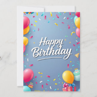 Invitación ¡Deseos de cumpleaños alegres y alegres!