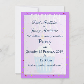Invitación Deseos de cumpleaños (con pastel de celebración)