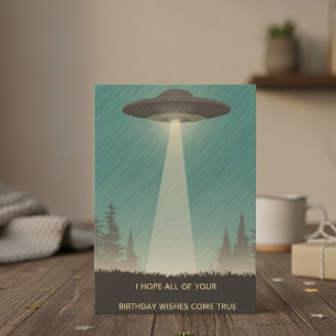 Invitación Deseos de cumpleaños fuera de este mundo