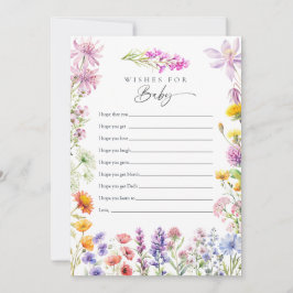 Invitación Deseos de flores silvestres de primavera y verano 