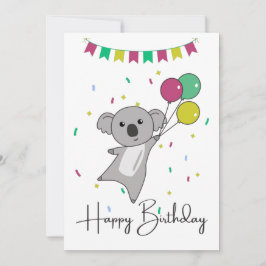 Invitación Deseos de koala Feliz cumpleaños a ti Invitati de 