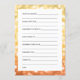 Invitación Deseos de la ducha de boda Luces de otoño/otoño Pu