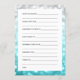 Invitación Deseos De La Ducha De Boda Playa Luces Purpurinas 