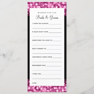 Invitación Deseos De La Novia Y El Fiesta Groom Esparkles Ros