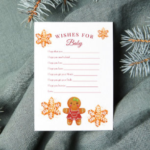 Invitación Deseos de Navidad de Pan de Jengibre para Activida