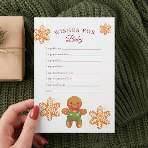Invitación Deseos de Navidad de Pan de Jengibre para el Juego