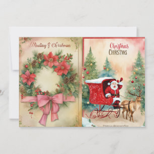 Invitación Deseos de Navidades merry y brillantes