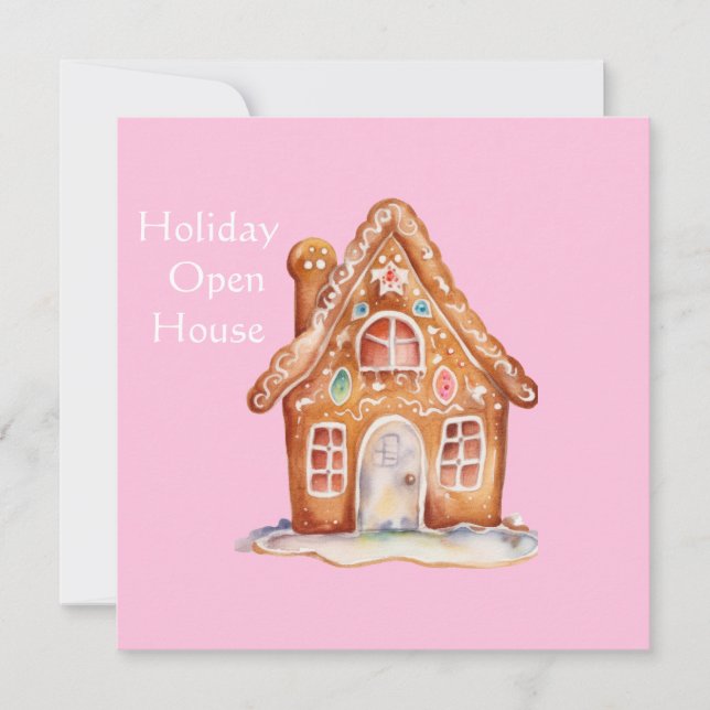 Invitación Deseos de pan de jengibre (Anverso)