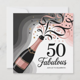 Invitación Deseos divertidos de cumpleaños número 50 para her