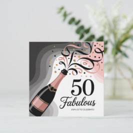 Invitación Deseos divertidos de cumpleaños número 50 para her