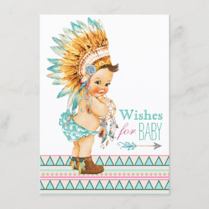 Invitación Deseos para Baby Wild y Free Baby Shower