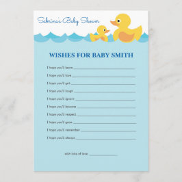 Invitación Deseos para el Baby Shower sobre el bebé Cute de G