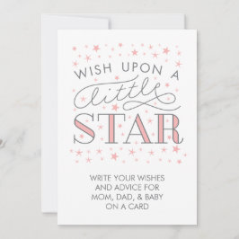 Invitación Deseos para el deseo de bebé en un Rótulo Baby Sho