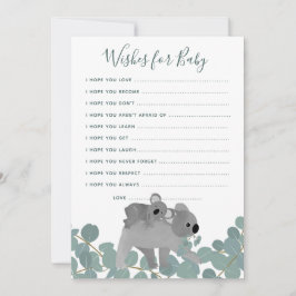 Invitación Deseos para la partida de Baby Shower