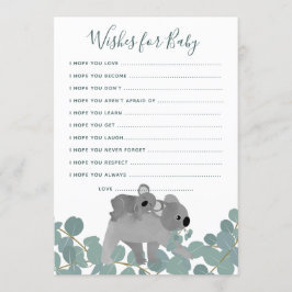 Invitación Deseos para la partida de Baby Shower