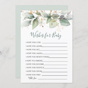 Invitación Deseos verdes del follaje para el juego Baby Showe