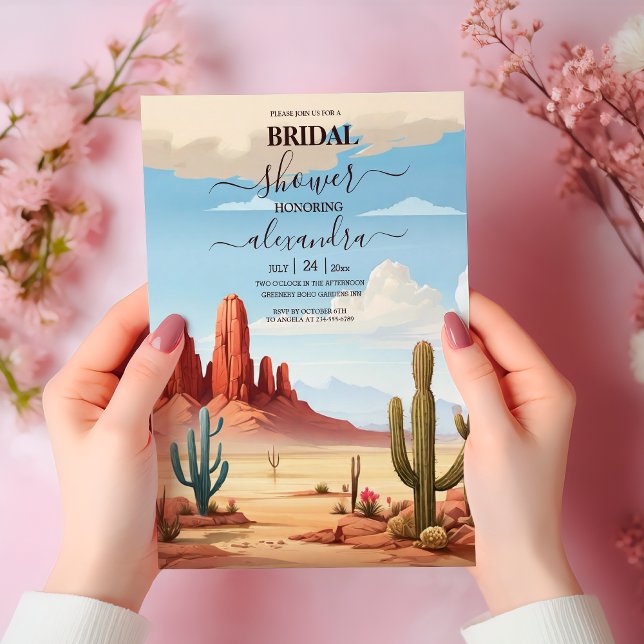 Invitación Desert Cactus Bridal Shower (Subido por el creador)