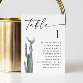 Invitación Desert Cactus | Gráfica de asientos para Bodas de