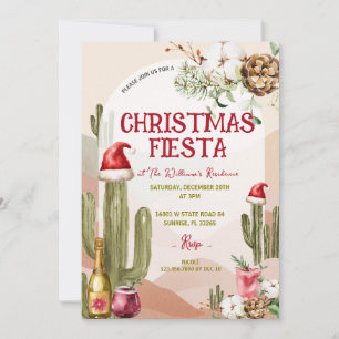 Invitación Desert Cactus Holiday Cocktail Navidad Fiesta