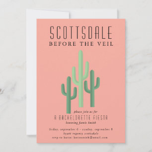 Invitación Desert Cactus Scottsdale Bachelorette