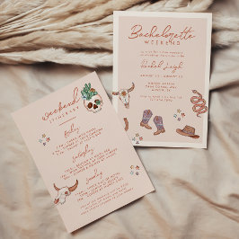 Invitación Desert Cowgirl Bachelorette Weekend