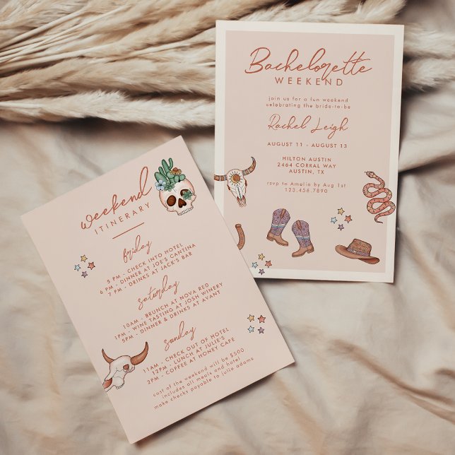Invitación Desert Cowgirl Bachelorette Weekend (Subido por el creador)