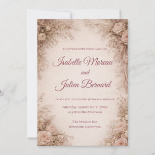 Invitación Desert Rose – Duna y Floración Boda
