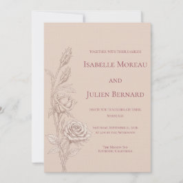 Invitación Desert Rose – Dune & Bloom Wedding