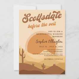 Invitación Desert Sunset Scottsdale Bachelorette Itinerario E