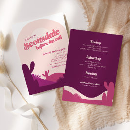 Invitación Desert Sunset Scottsdale Bachelorette Itinerary