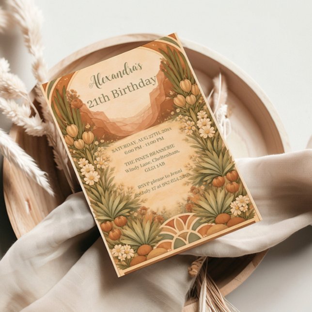 Invitación Desert Wildflower Garden Birthday (Subido por el creador)