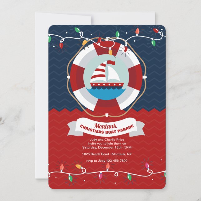 Invitación Desfile de barcos de los navidades (Anverso)