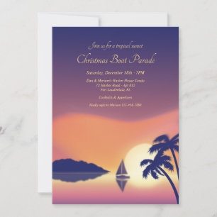 Invitación Desfile de Barcos de Navidad Tropical