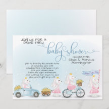 Desfile de conejitos azul por Baby Shower