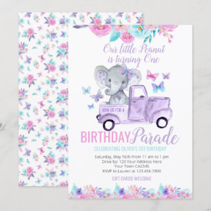 Invitación Desfile de cumpleaños de Little Peanut