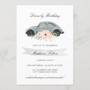 Invitación Desfile de cumpleaños por Watercolor Beetle Floral