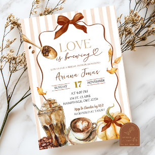 Invitación Desfile de Despedida de Soltera Fall Pumpkin Coffe