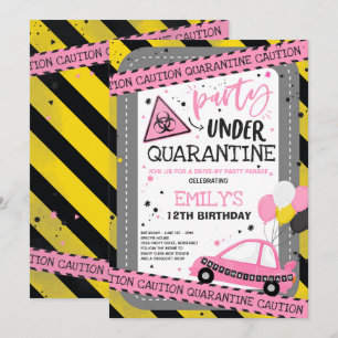Invitación Desfile de fiestas de cumpleaños por unidad de cua