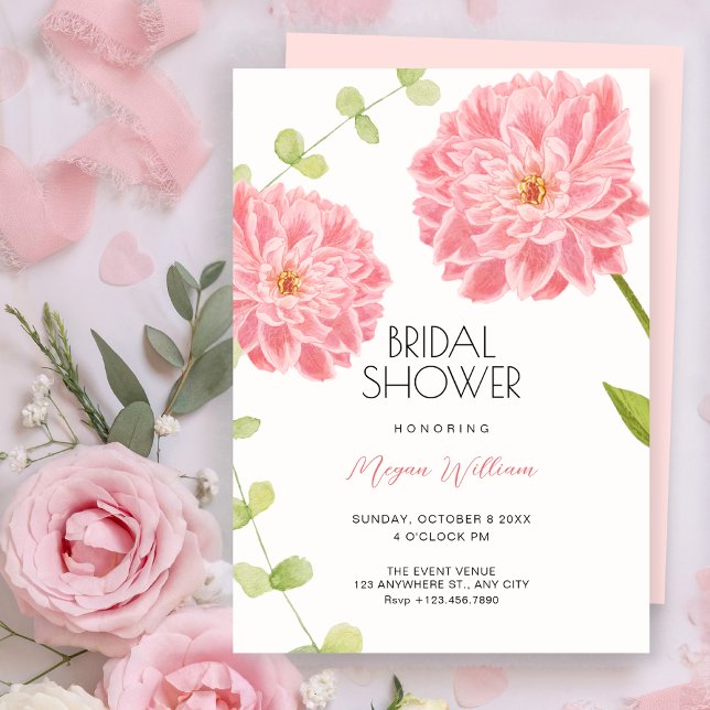 Invitación Desfile de flores rosadas en la ducha de la novia  (Subido por el creador)