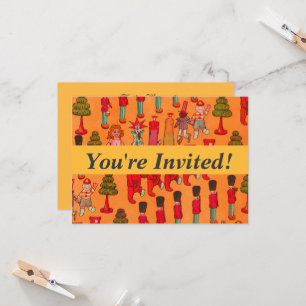 Invitación Desfile de juguetes navideños antiguos 1907 Revist