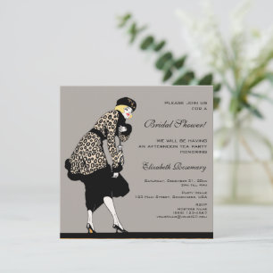 Invitación Desfile de Moda Vintage Art Déco Despedida de Solt