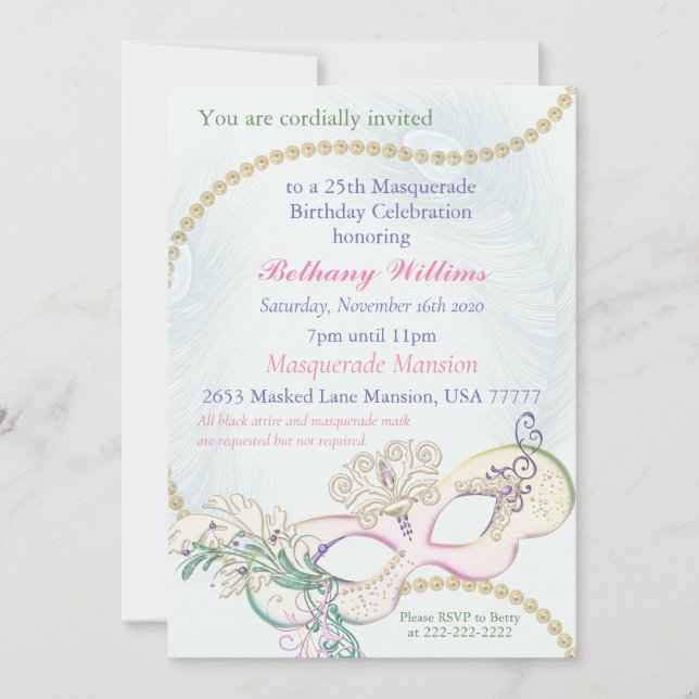 Invitación Desfile del carnaval Pastel de invierno (Anverso)