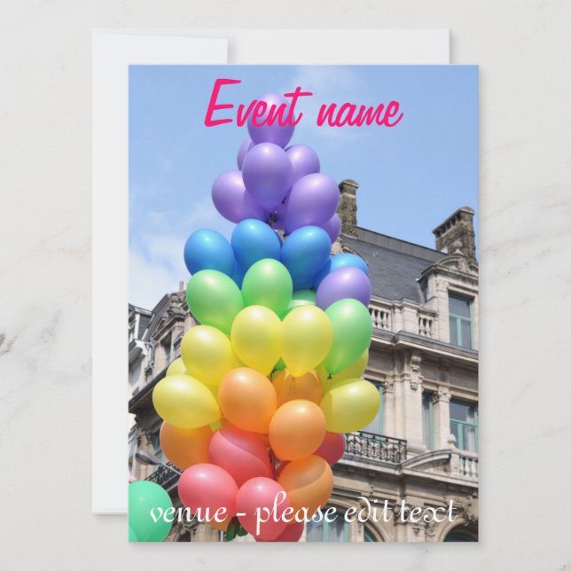 Invitación desfile del orgullo (Anverso)