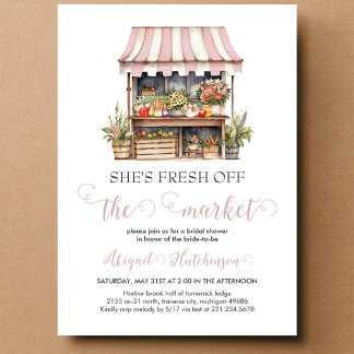 Invitación Desfile Nupcial de Fresh off The Market Farmer's M