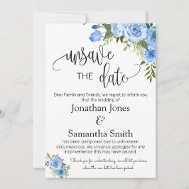 Invitación Desguardar las fechas boda fecha cambiar floral az