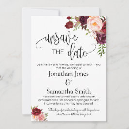 Invitación Desguardar las fechas boda fecha cambiar invitació